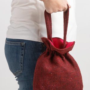 cloighi handbag burgundy and pink