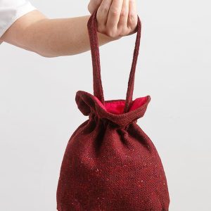 cloighi handbag burgundy and pink