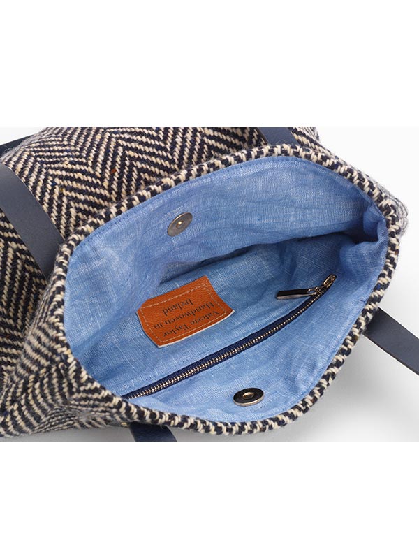 Libby Handwoven Bag (Navy) - Inner